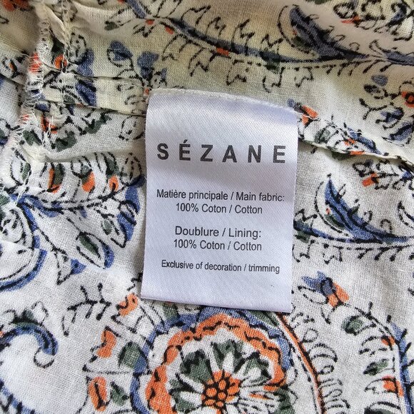 Sezane Clare Dress Imprimé Cachemire - Size 38 - Picture 7 of 9
